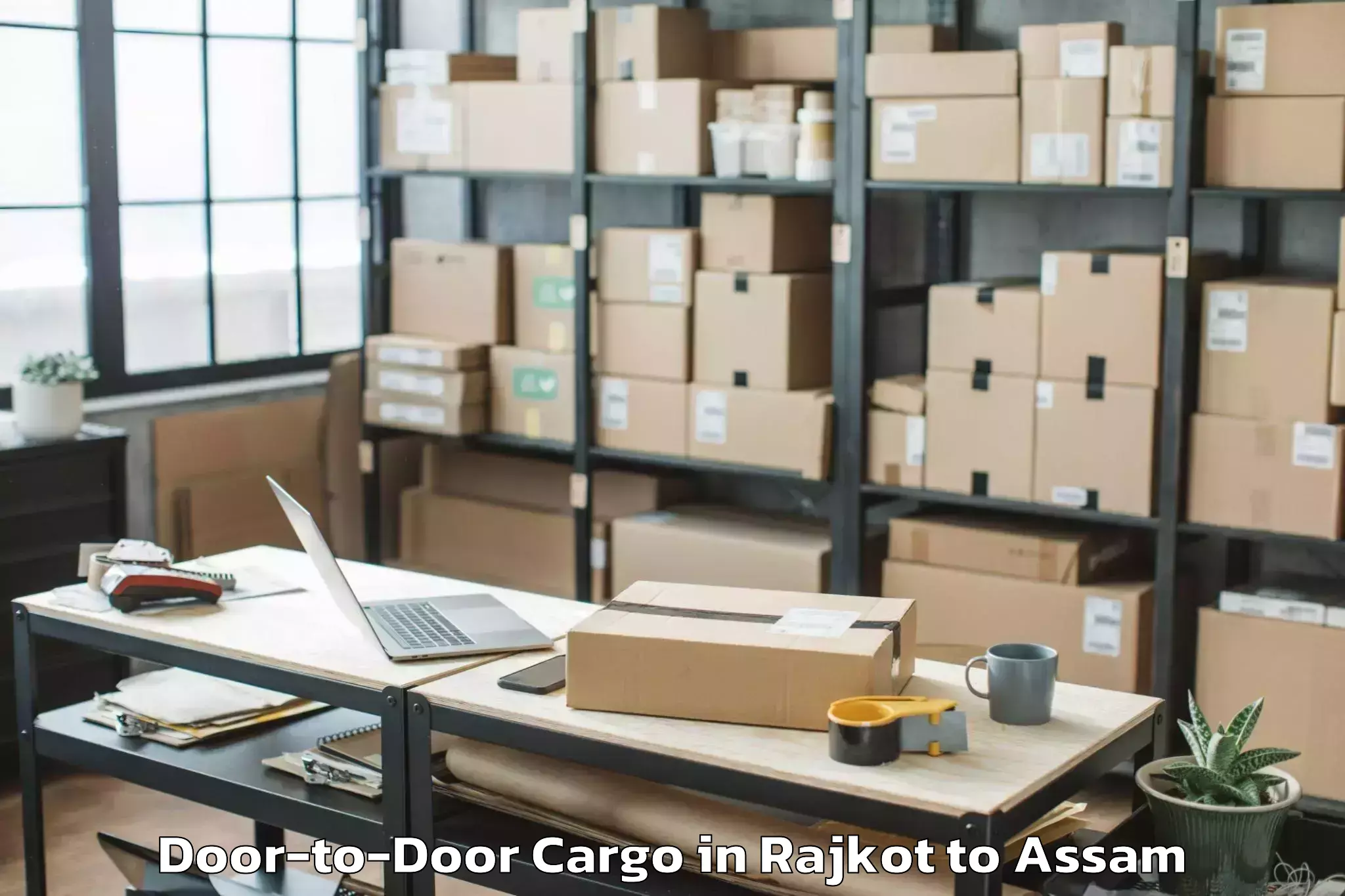 Affordable Rajkot to Sualkuchi Door To Door Cargo